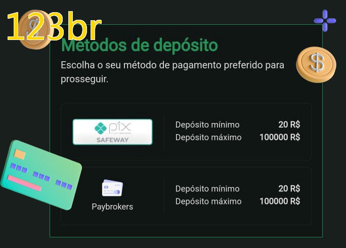 O cassino 123brbet oferece uma grande variedade de métodos de pagamento